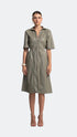 Short Sleeve Vegan Leather Dress