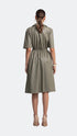 Short Sleeve Vegan Leather Dress