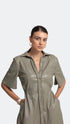 Short Sleeve Vegan Leather Dress