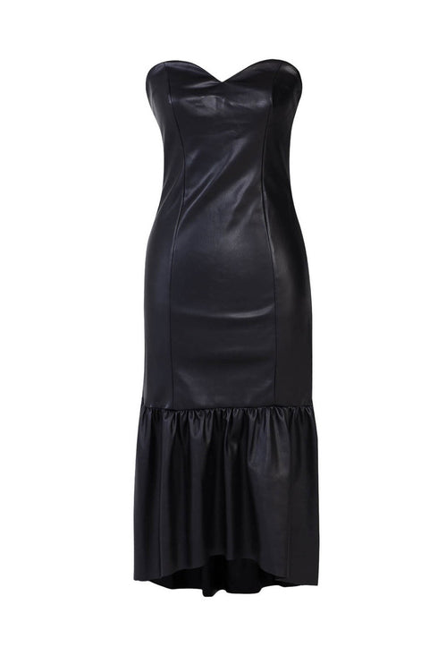 Vegan Leather Dianella Midi Dress