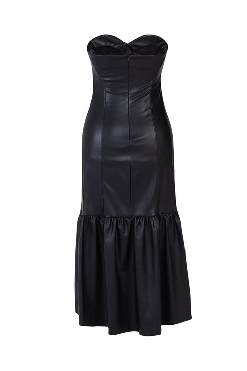Vegan Leather Dianella Midi Dress