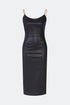 Vegan Leather Bodycon Kalmia Midi Dress