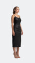Vegan Leather Bodycon Kalmia Midi Dress