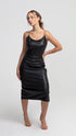 Vegan Leather Bodycon Kalmia Midi Dress