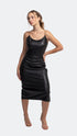 Vegan Leather Bodycon Kalmia Midi Dress
