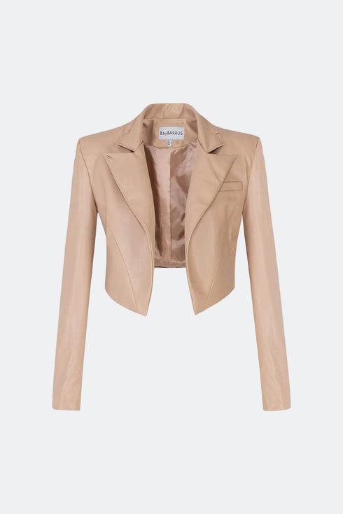 Vegan Leather Fit Short Jacket