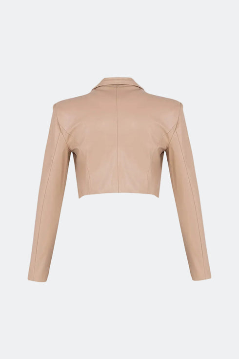 Vegan Leather Fit Short Jacket