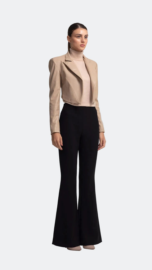 Vegan Leather Fit Short Jacket