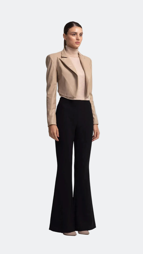 Vegan Leather Fit Short Jacket