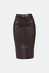 Vegan Leather Midi Skirt