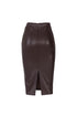Vegan Leather Midi Skirt