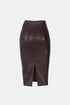 Vegan Leather Midi Skirt