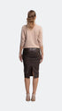 Vegan Leather Midi Skirt