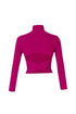 Low Cut Turtleneck Fuchsia Knitwear