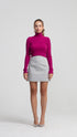 Low Cut Turtleneck Fuchsia Knitwear
