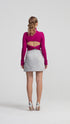 Low Cut Turtleneck Fuchsia Knitwear