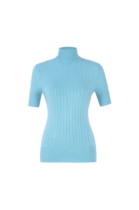 Light Blue Soft Turtle Neck Sweater