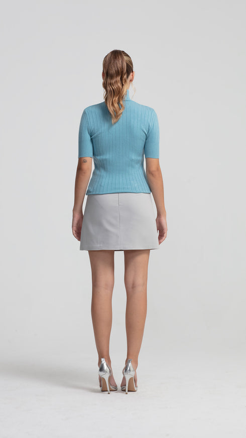 Light Blue Soft Turtle Neck Sweater