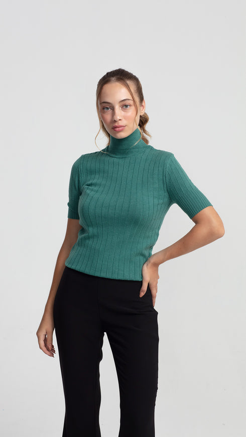Viridian Soft Turtleneck Sweater