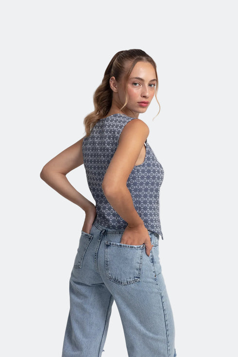 Light Blue Loose Straight Jeans