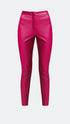 Vegan Leather Royal Fuchsia High Waist Tights
