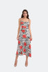 Midi Silk Dress With Spill Collar