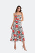 Midi Silk Dress With Spill Collar