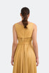 Pleated Embroidery Detailed Midi Dress