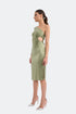 One Shoulder Midi Dress With Waist Decollete