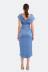 Pleated Thick Waist Belt Detailed Dress