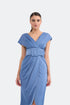 Pleated Thick Waist Belt Detailed Dress