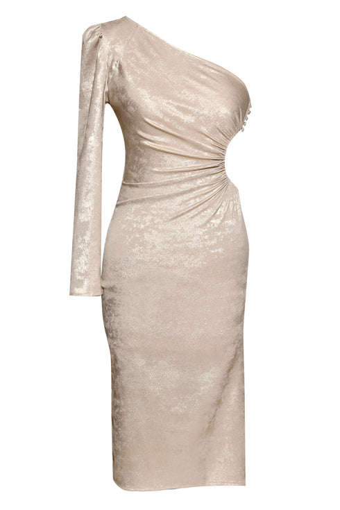 ONE SHOULDER MIDI DRESS - Barrus London