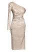 ONE SHOULDER MIDI DRESS - Barrus London