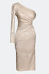 ONE SHOULDER MIDI DRESS - Barrus London