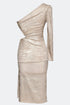 ONE SHOULDER MIDI DRESS - Barrus London