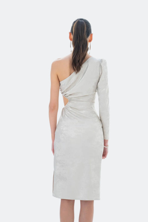 ONE SHOULDER MIDI DRESS - Barrus London
