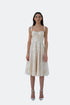 SEQUINED BUSTIER MIDI DRESS - Barrus London