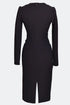 V-NECK DETAILED PENCIL DRESS - Barrus London