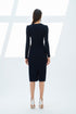 V-NECK DETAILED PENCIL DRESS - Barrus London