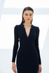 V-NECK DETAILED PENCIL DRESS - Barrus London