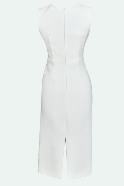 FRENCH LACE DETAILED PENCIL DRESS - Barrus London