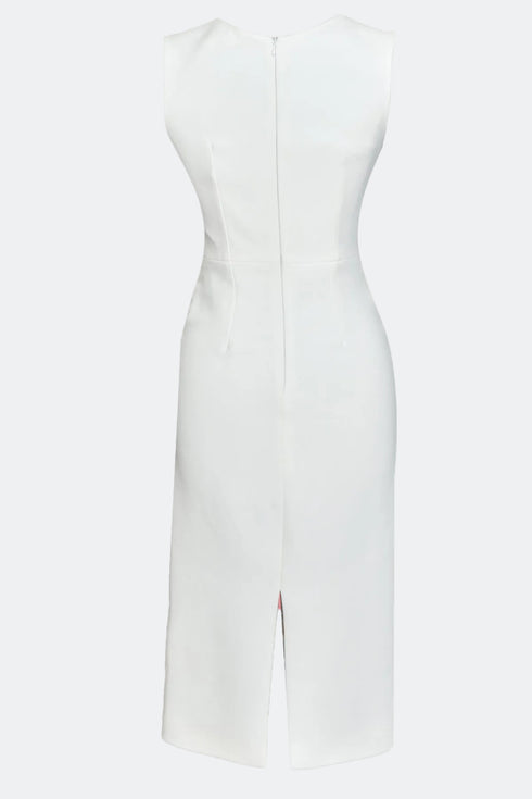 FRENCH LACE DETAILED PENCIL DRESS - Barrus London
