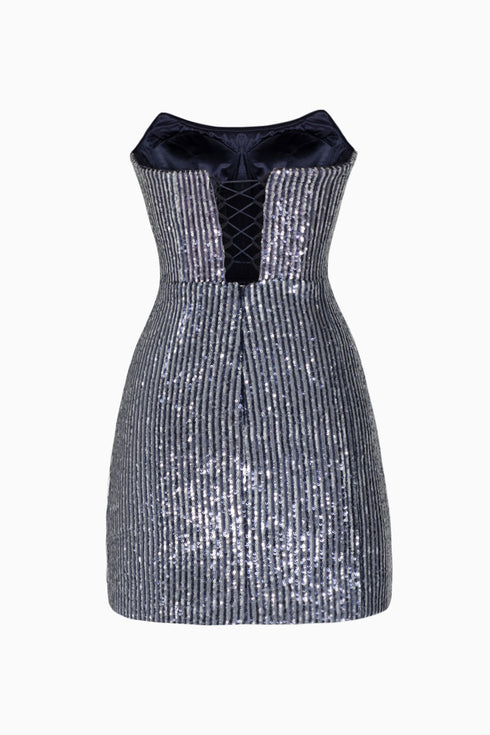 Floral Patterned Sequin Dress