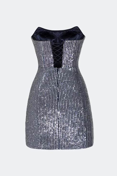 Floral Patterned Sequin Dress