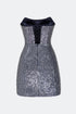 Floral Patterned Sequin Dress
