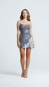 Floral Patterned Sequin Dress