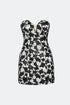 Heart Collar Geometrics Sequined Mini Dress
