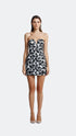 Heart Collar Geometrics Sequined Mini Dress