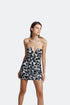 Heart Collar Geometrics Sequined Mini Dress