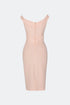 Chest Ticing Detailed Pencil Midi Dress